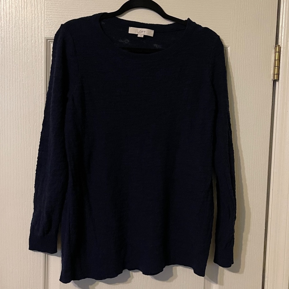 Loft Navy Blue Sweater - Sheer  Size Large